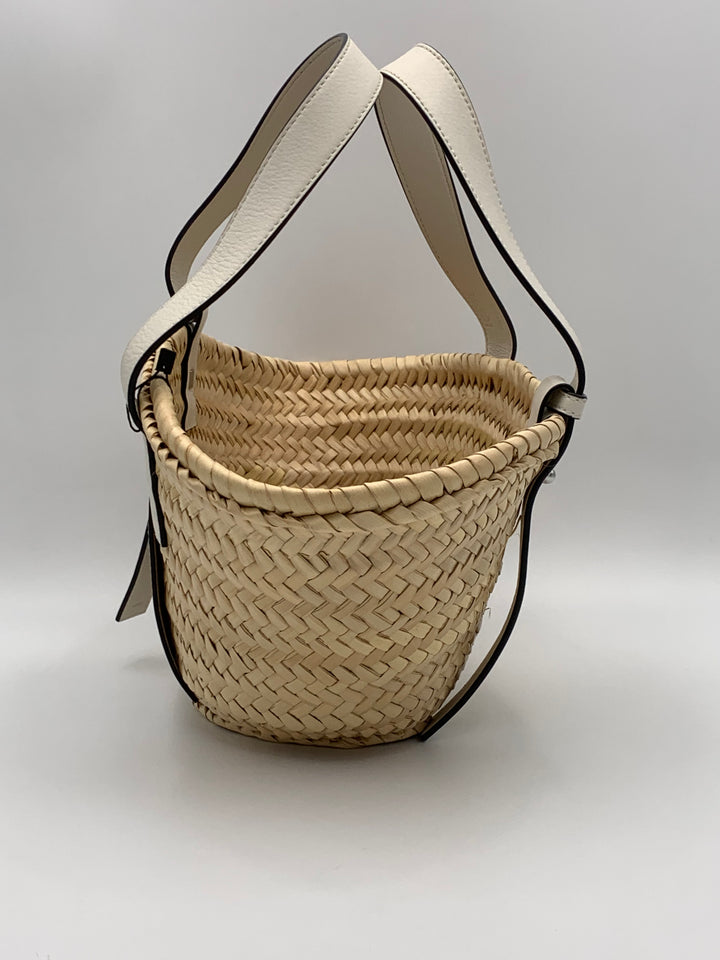 Loewe Small Raffia Anagram Basket Tote Bag