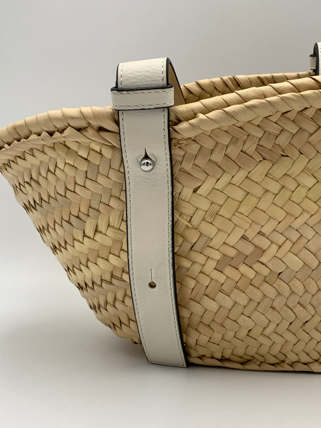 Loewe Small Raffia Anagram Basket Tote Bag