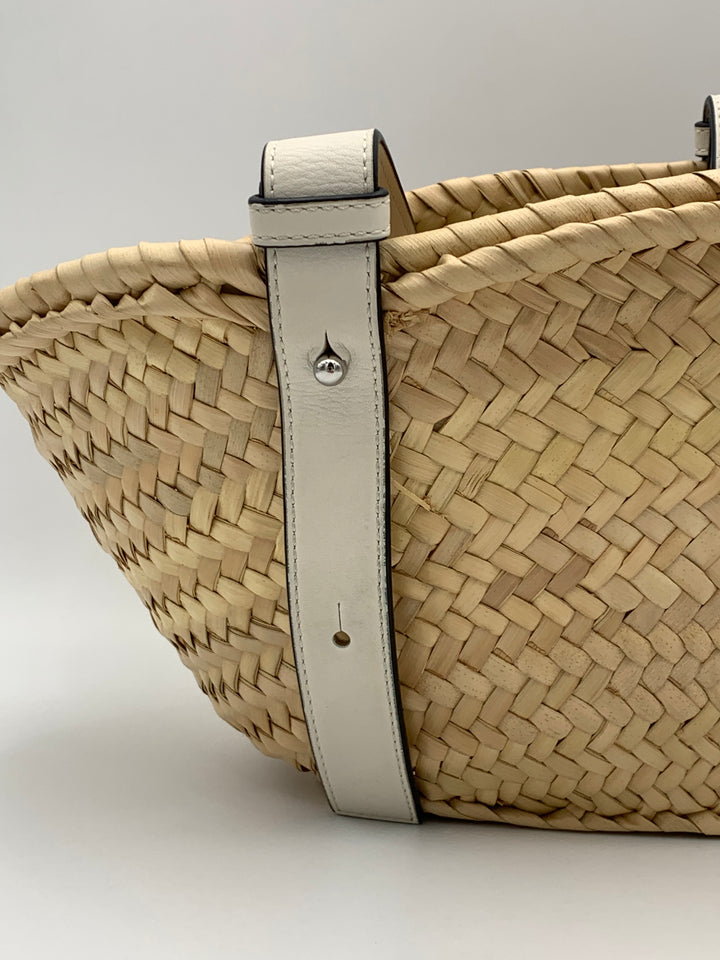 Loewe Small Raffia Anagram Basket Tote Bag
