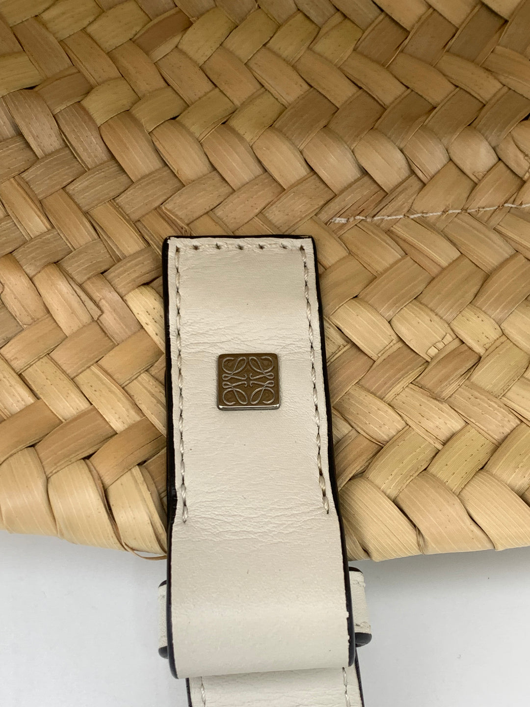Loewe Small Raffia Anagram Basket Tote Bag