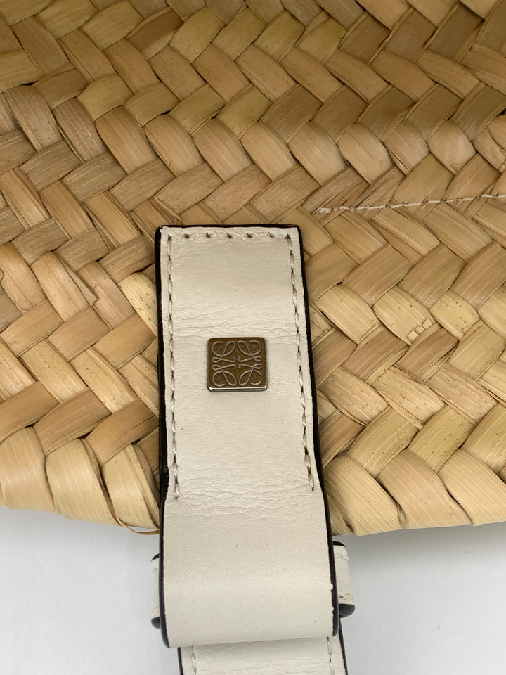 Loewe Small Raffia Anagram Basket Tote Bag