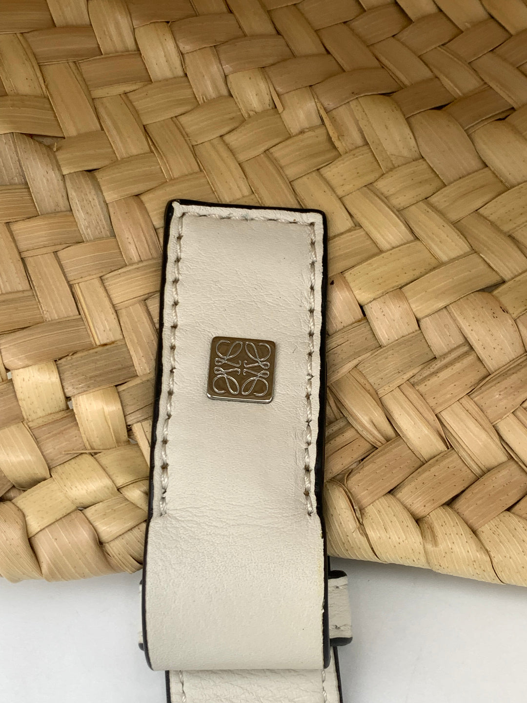 Loewe Small Raffia Anagram Basket Tote Bag