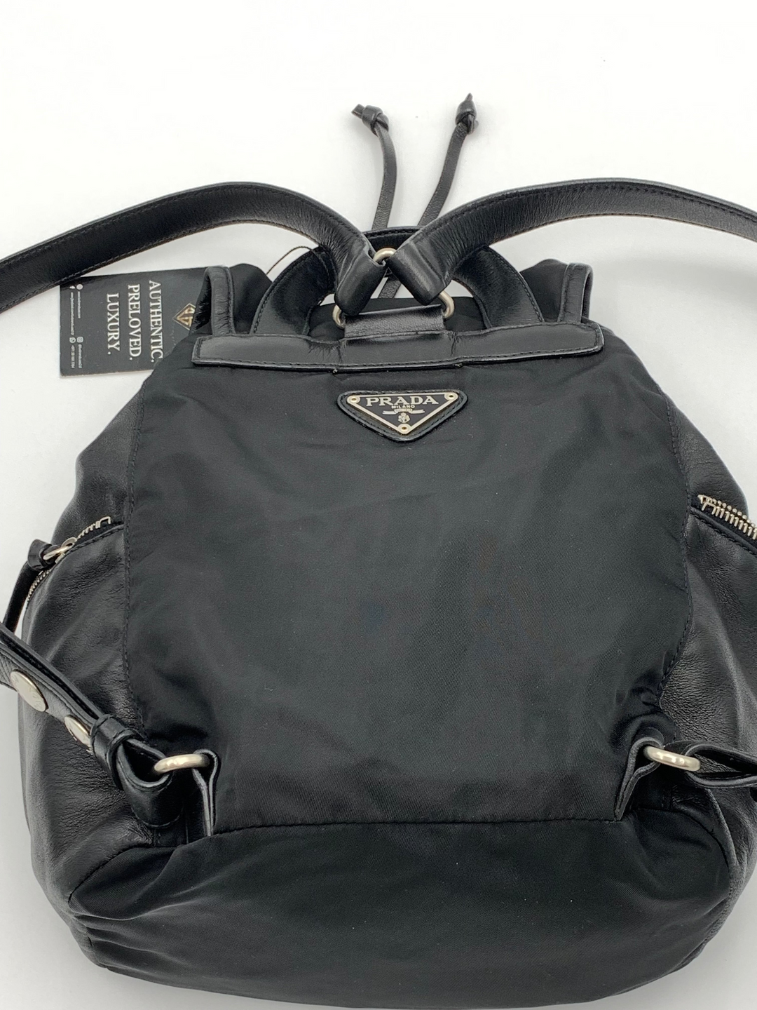 Prada Black Nylon & Leather Backpack