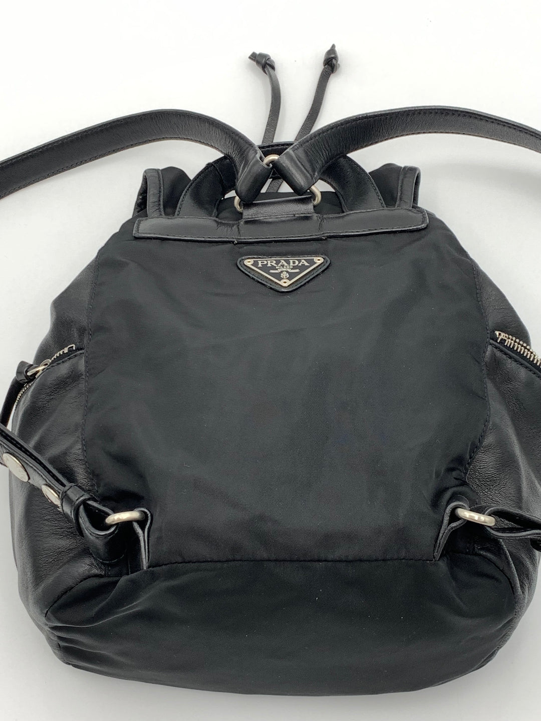 Prada Black Nylon & Leather Backpack