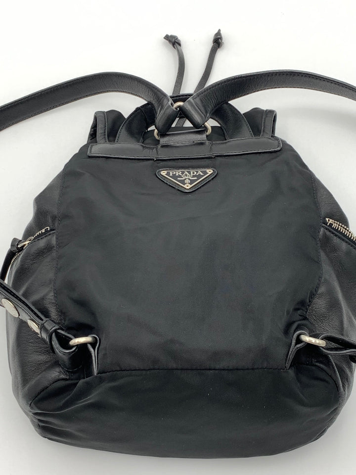 Prada Black Nylon & Leather Backpack