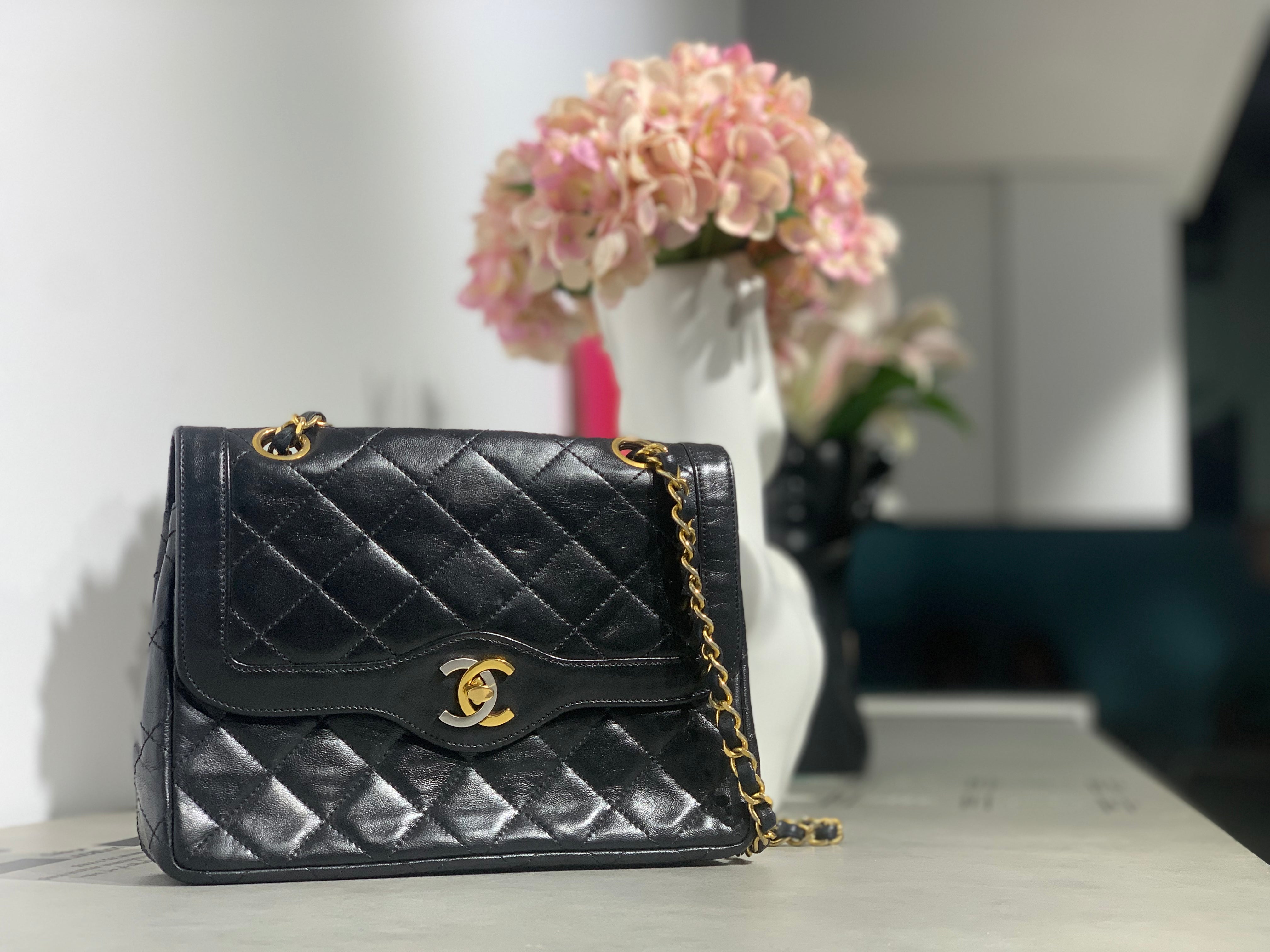 Chanel two-tone small flap bag