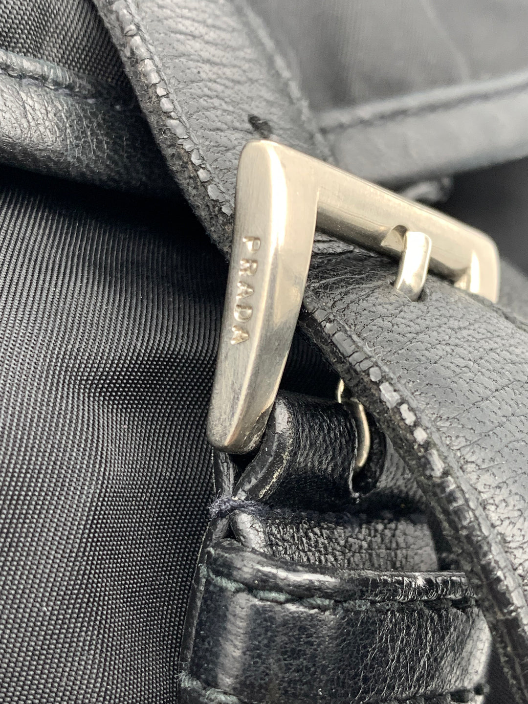 Prada Black Nylon & Leather Backpack