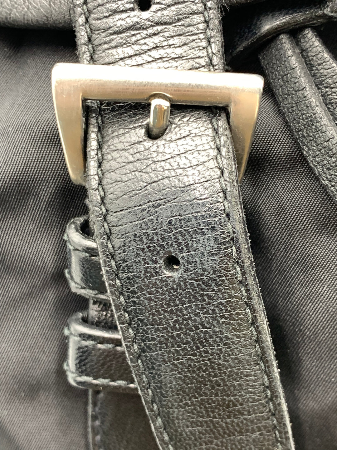 Prada Black Nylon & Leather Backpack