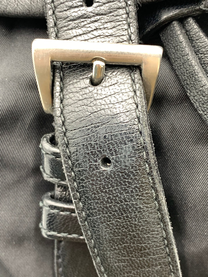 Prada Black Nylon & Leather Backpack