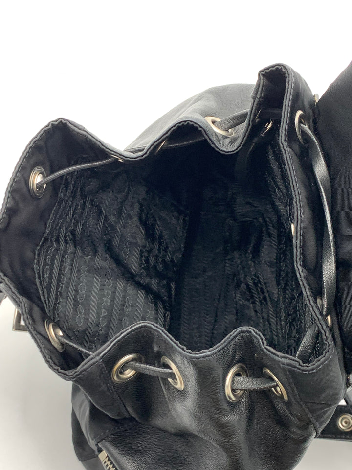 Prada Black Nylon & Leather Backpack