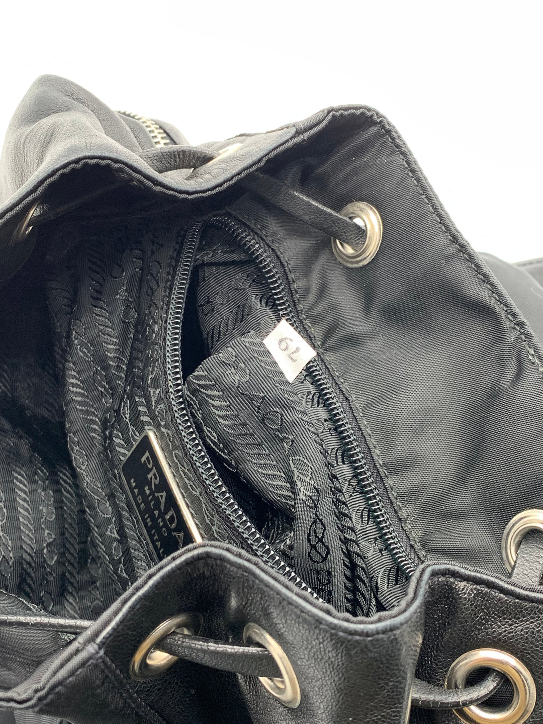 Prada Black Nylon & Leather Backpack