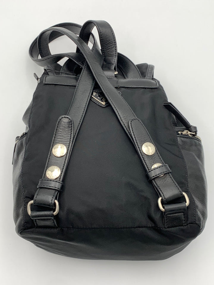 Prada Black Nylon & Leather Backpack