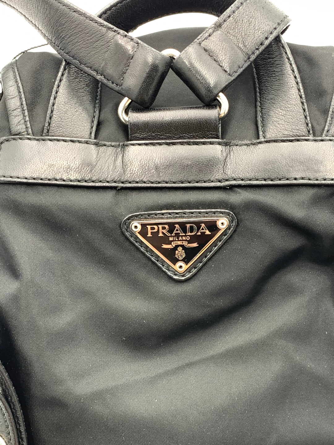 Prada Black Nylon & Leather Backpack