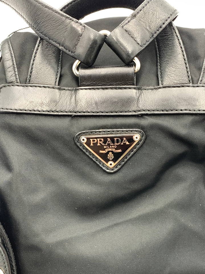 Prada Black Nylon & Leather Backpack