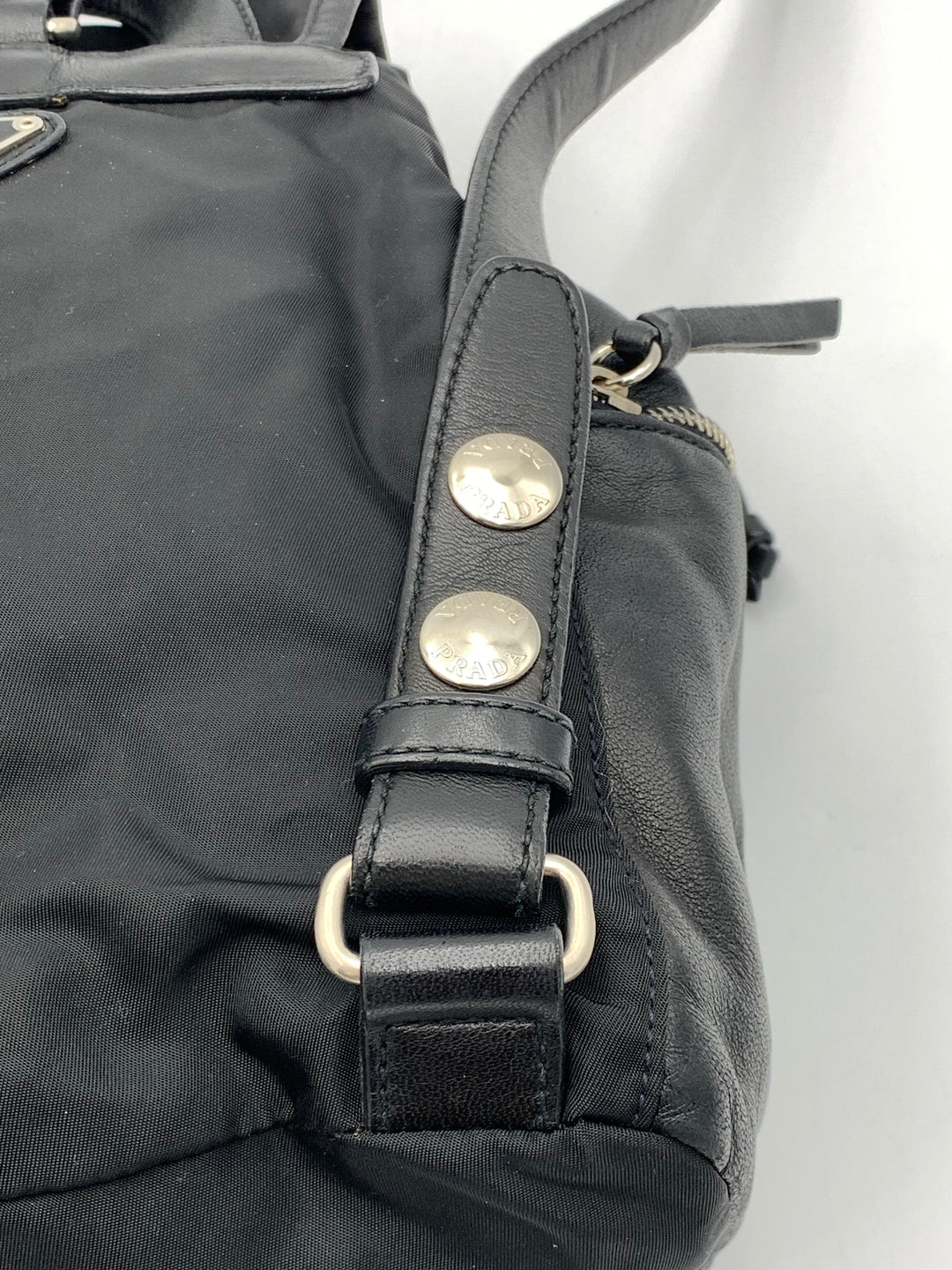 Prada Black Nylon & Leather Backpack