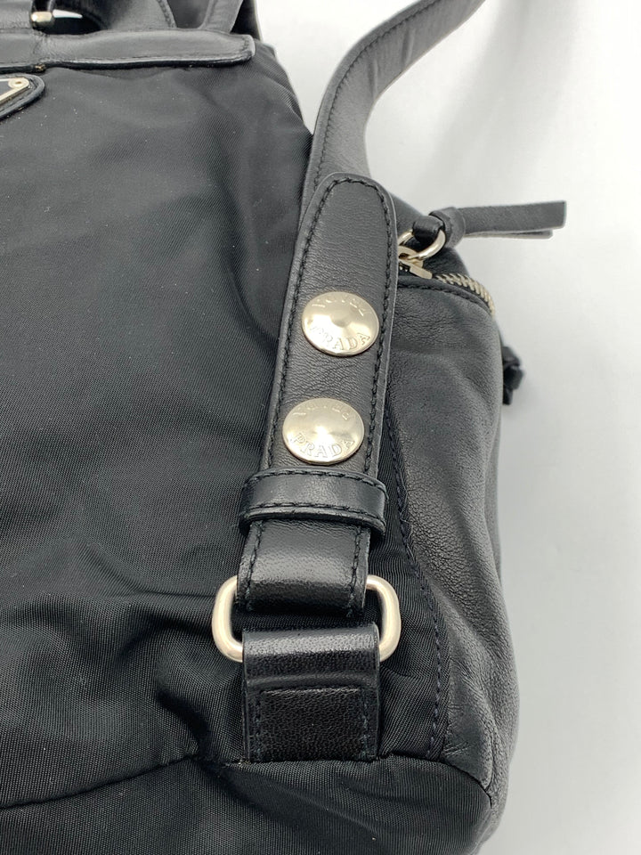 Prada Black Nylon & Leather Backpack