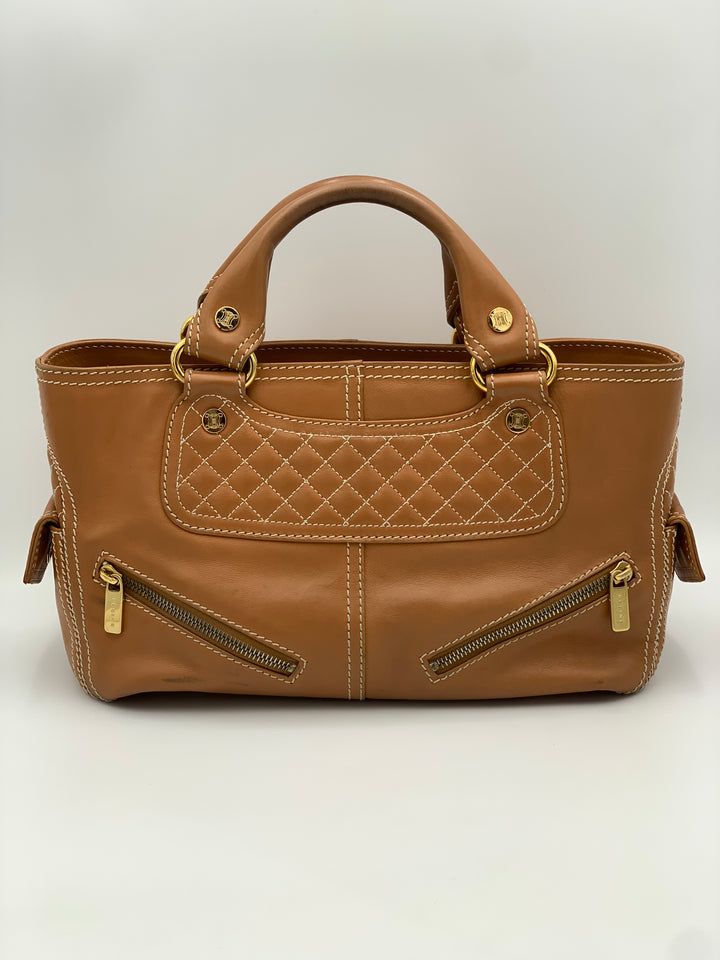 Celine Camel Brown Leather Boogie Bag