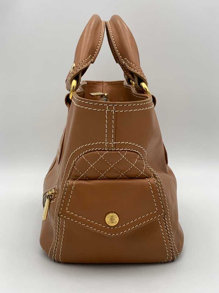 Celine Camel Brown Leather Boogie Bag