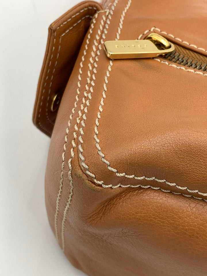 Celine Camel Brown Leather Boogie Bag
