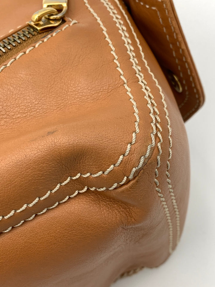 Celine Camel Brown Leather Boogie Bag