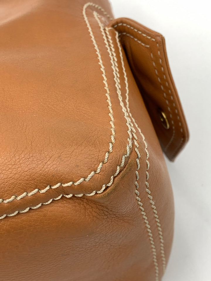 Celine Camel Brown Leather Boogie Bag