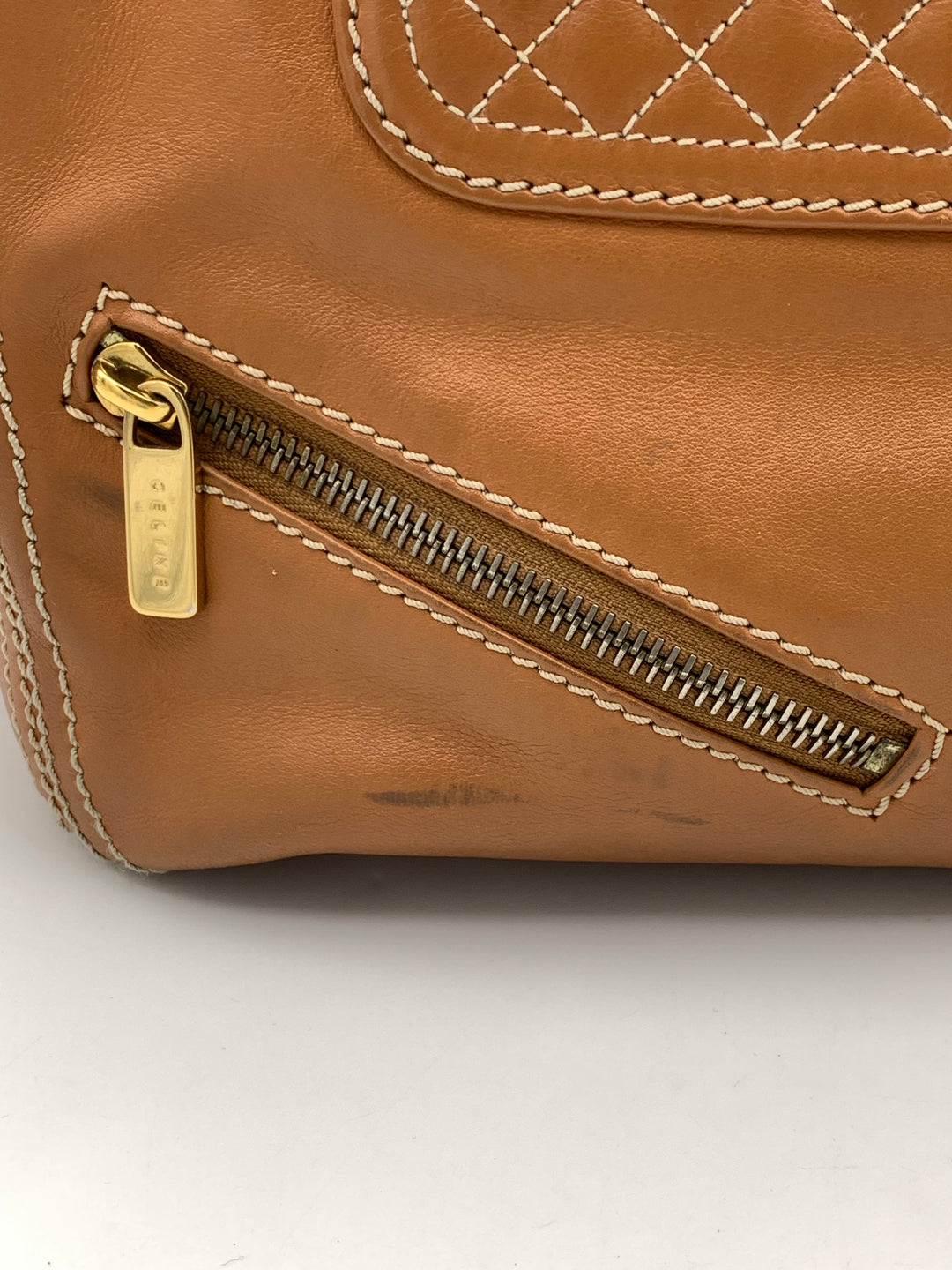 Celine Camel Brown Leather Boogie Bag