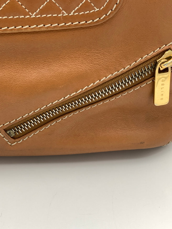 Celine Camel Brown Leather Boogie Bag