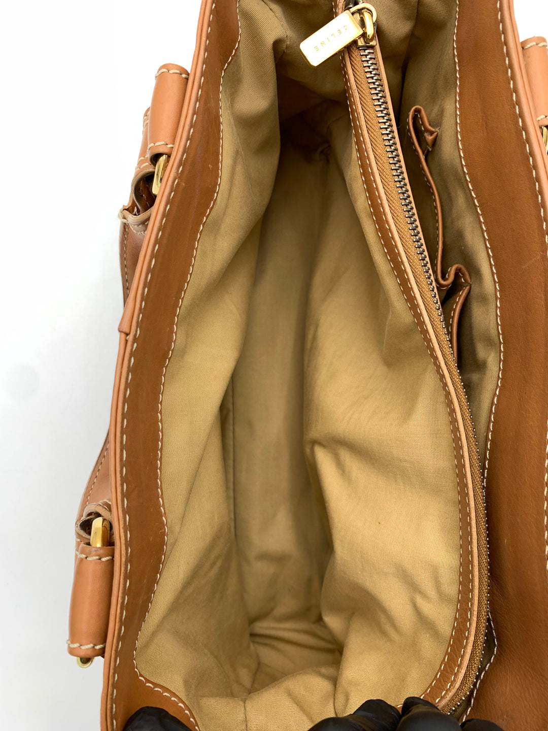 Celine Camel Brown Leather Boogie Bag