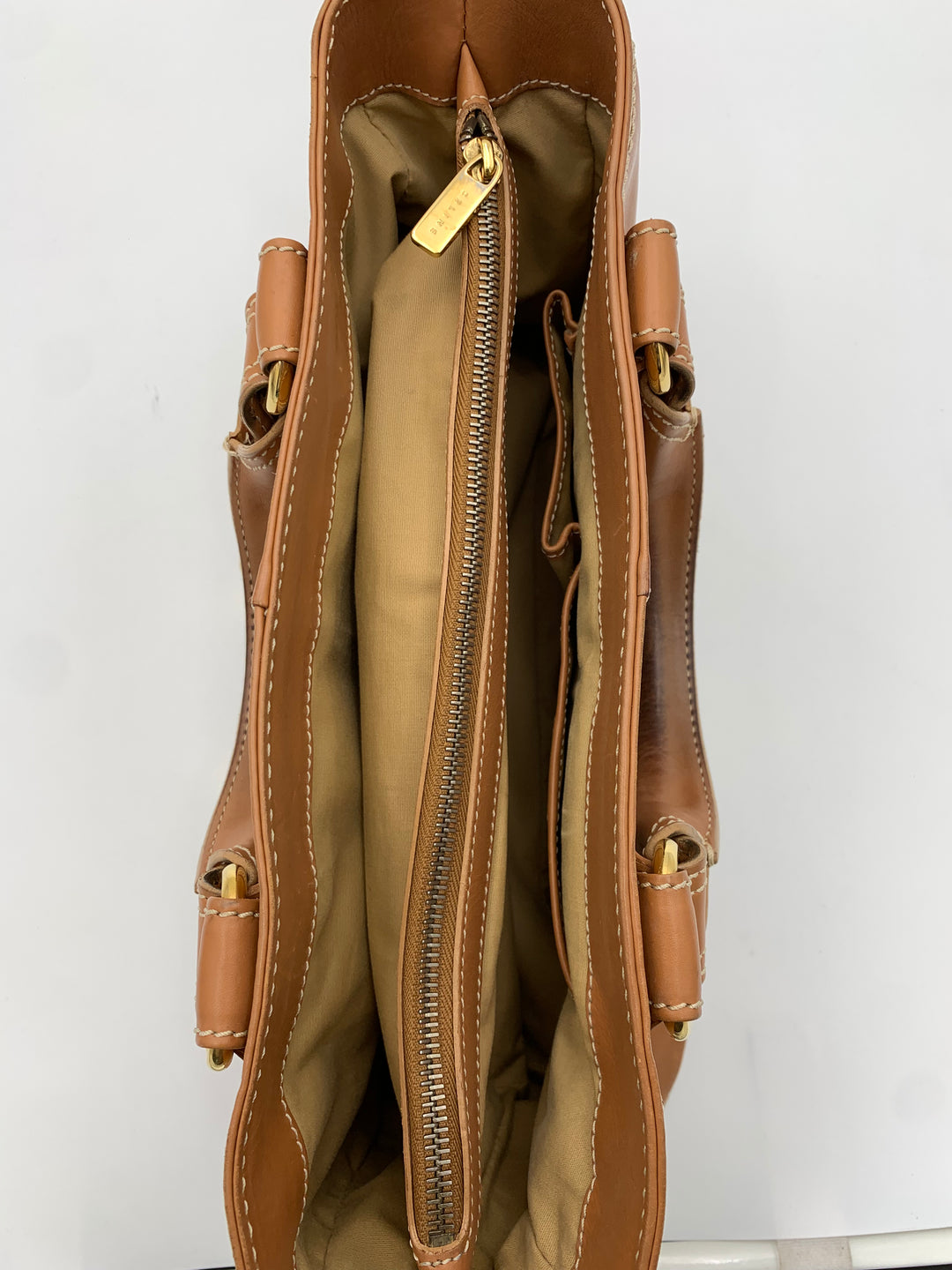 Celine Camel Brown Leather Boogie Bag