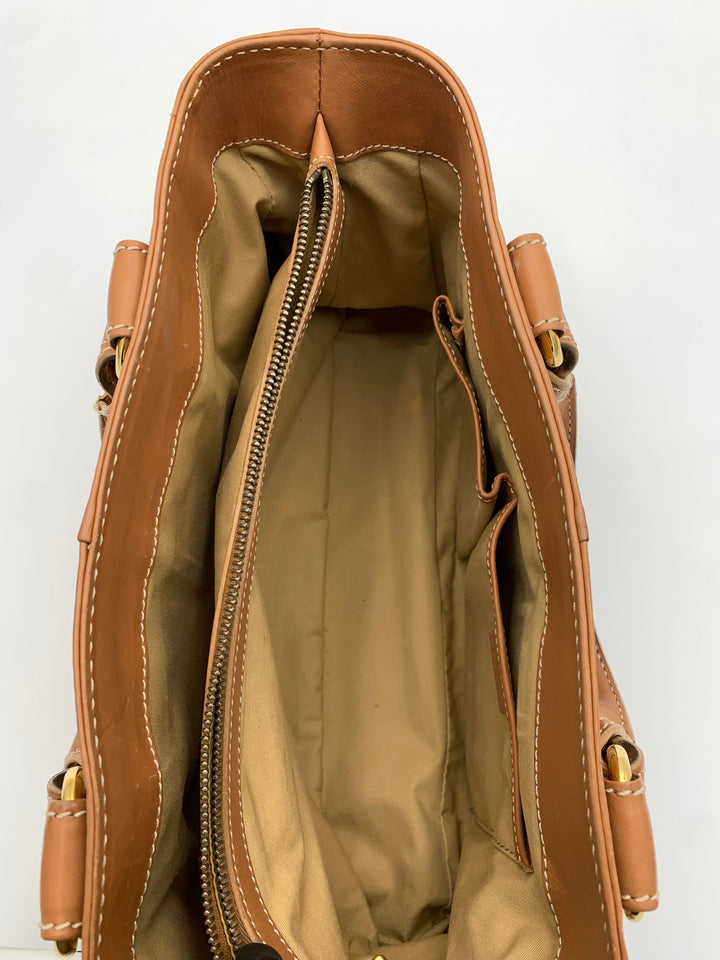 Celine Camel Brown Leather Boogie Bag