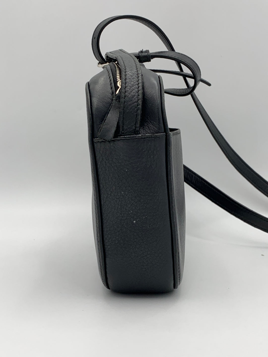 Balenciaga Everyday Small Black Leather Camera Crossbody Bag