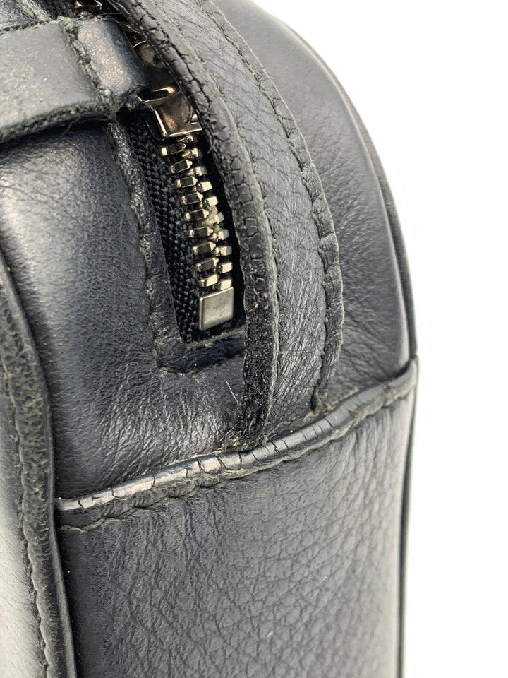 Balenciaga Everyday Small Black Leather Camera Crossbody Bag