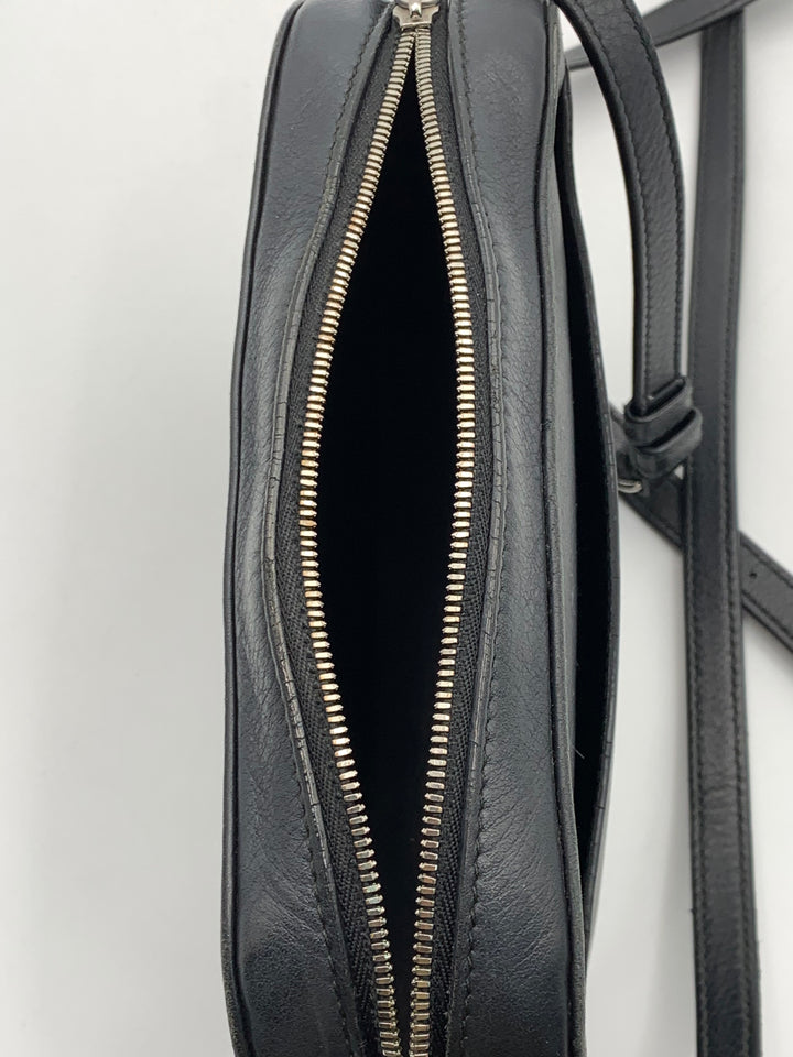 Balenciaga Everyday Small Black Leather Camera Crossbody Bag