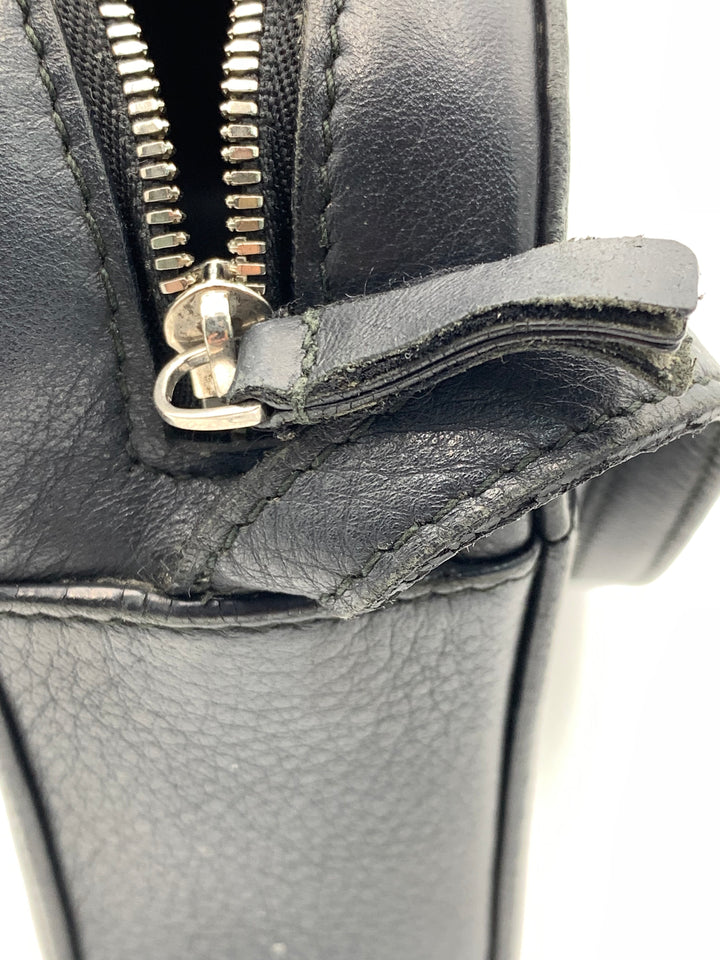 Balenciaga Everyday Small Black Leather Camera Crossbody Bag