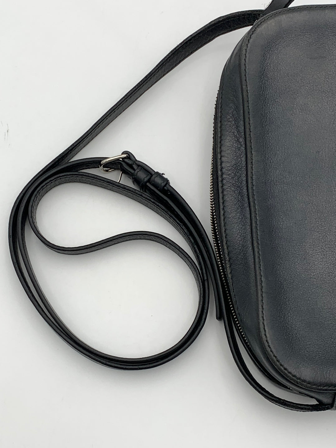 Balenciaga Everyday Small Black Leather Camera Crossbody Bag