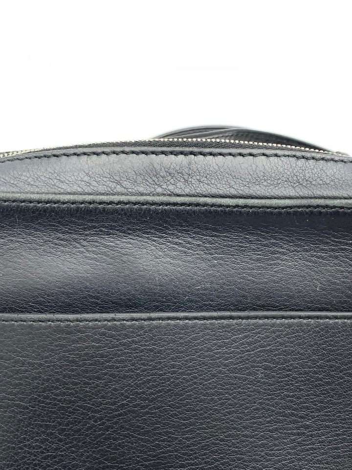 Balenciaga Everyday Small Black Leather Camera Crossbody Bag