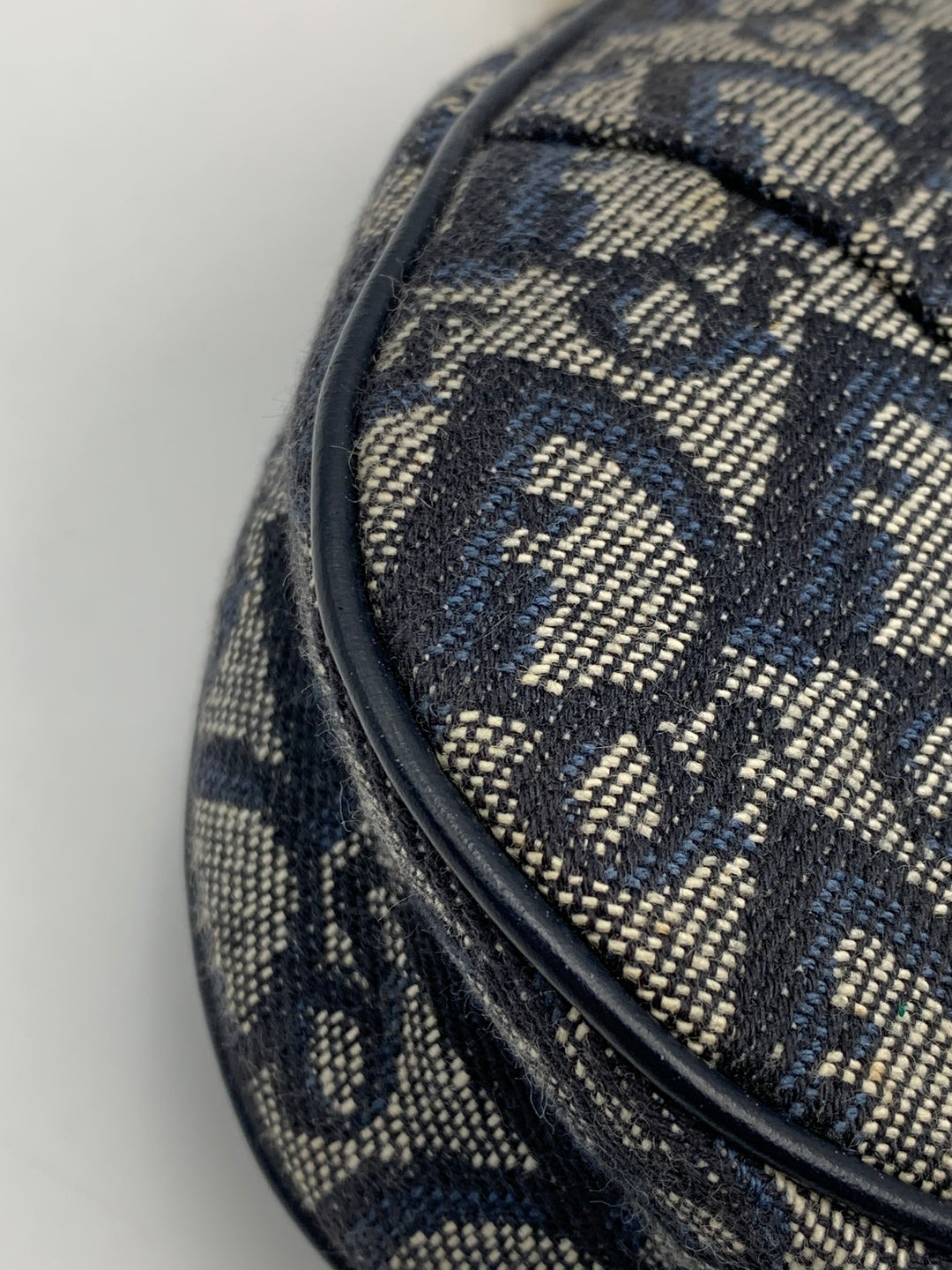 Christian Dior Saddle Blue Oblique Canvas Shoulder Bag