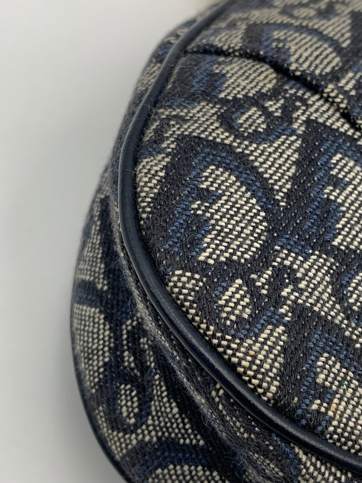 Christian Dior Saddle Blue Oblique Canvas Shoulder Bag