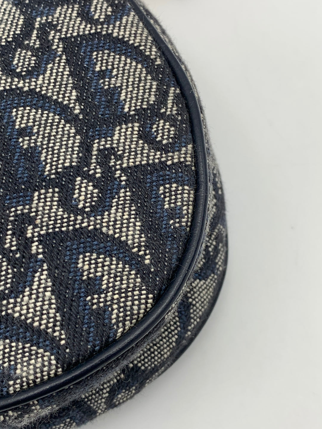 Christian Dior Saddle Blue Oblique Canvas Shoulder Bag