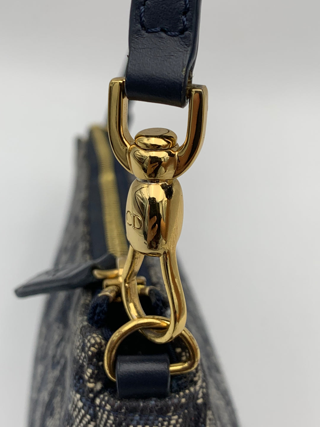 Christian Dior Saddle Blue Oblique Canvas Shoulder Bag
