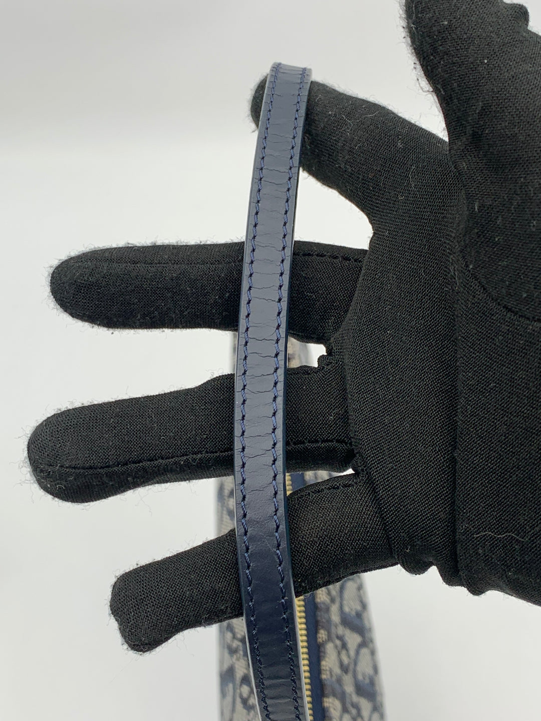 Christian Dior Saddle Blue Oblique Canvas Shoulder Bag