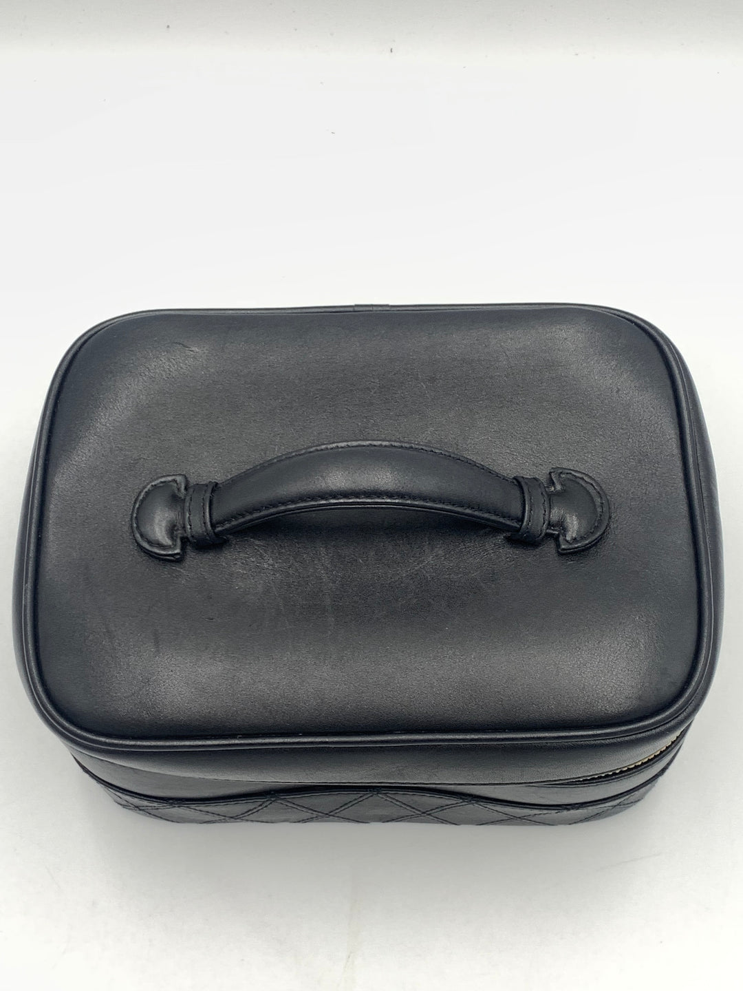 Chanel Bicolore Black Lambskin Leather Vanity Bag