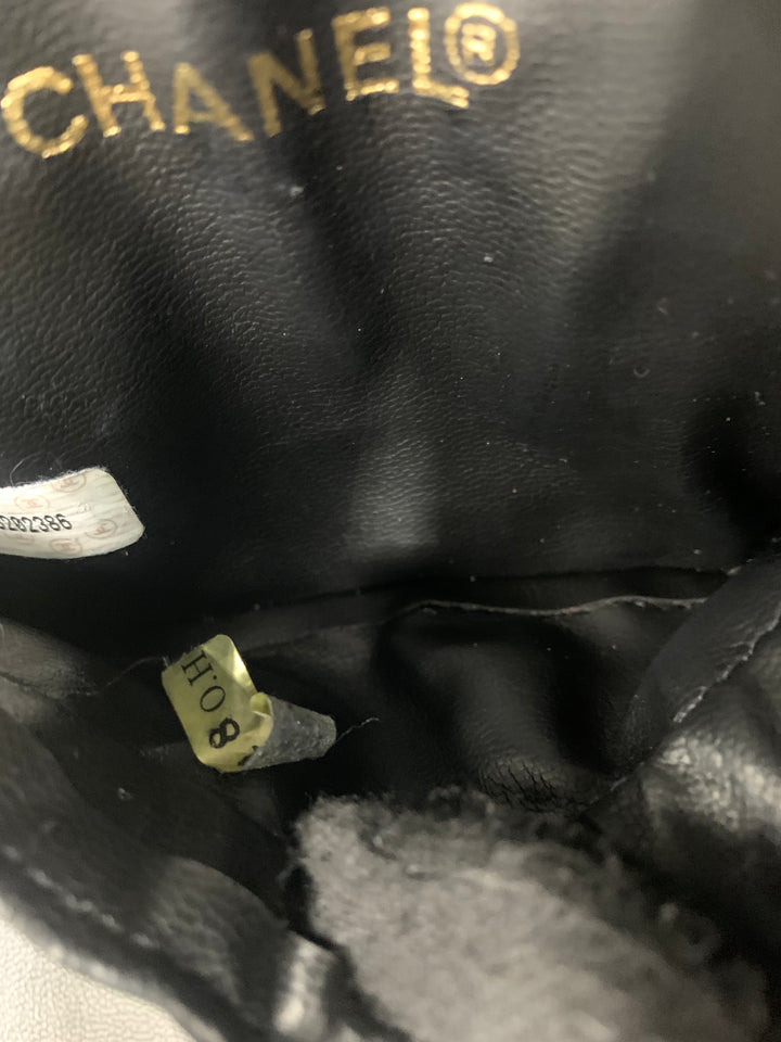 Chanel Bicolore Black Lambskin Leather Vanity Bag