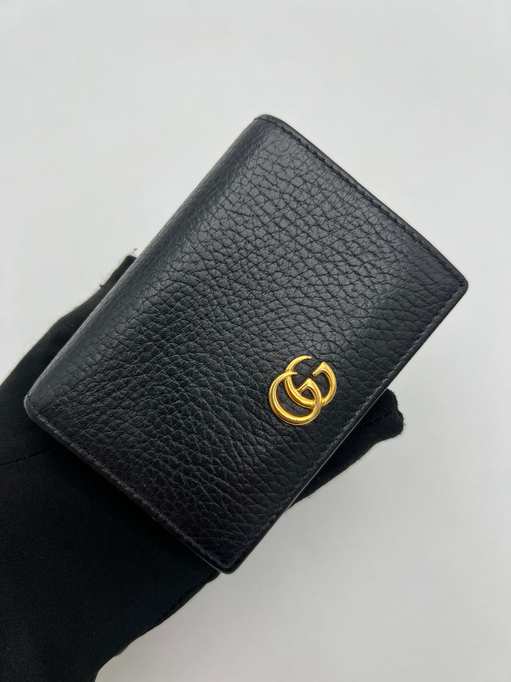 Gucci GG Black Petite Marmont Bi-fold Wallet