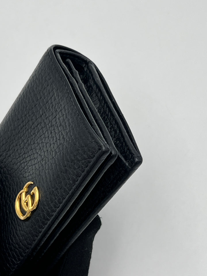 Gucci GG Black Petite Marmont Bi-fold Wallet
