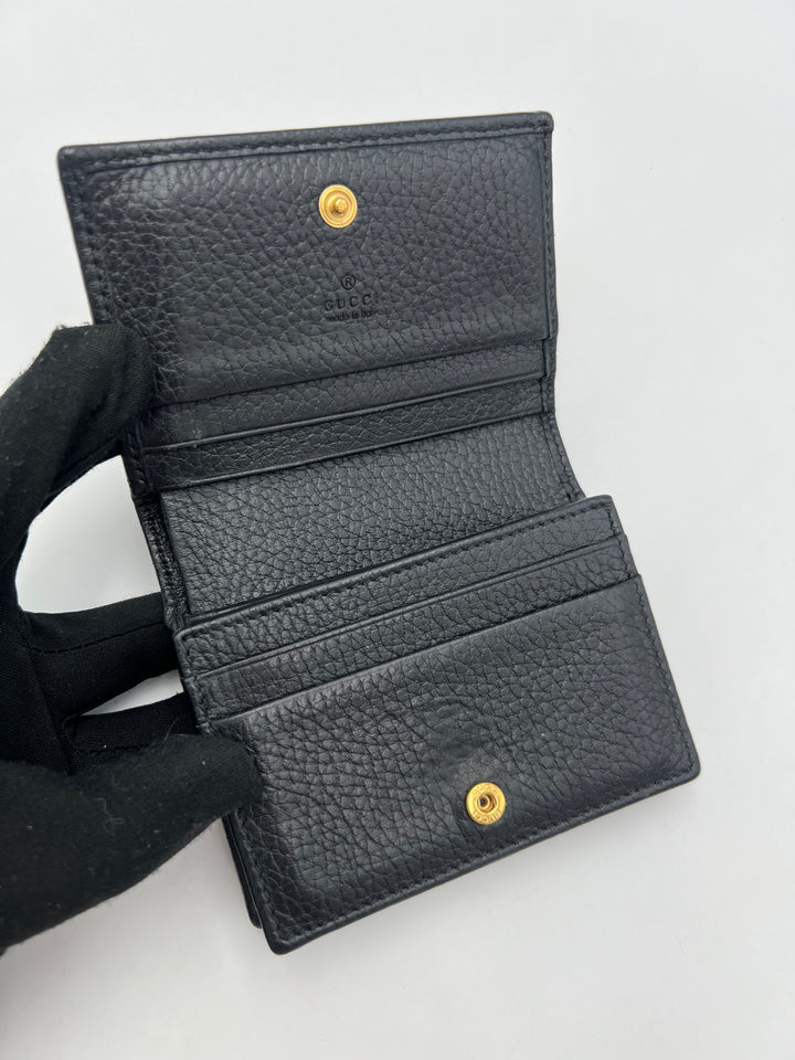 Gucci GG Black Petite Marmont Bi-fold Wallet