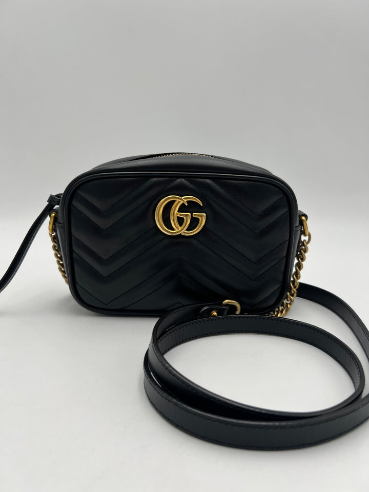 Gucci GG Marmont Black Mini Camera Bag
