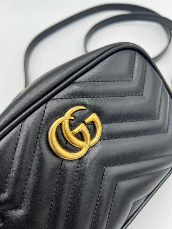 Gucci GG Marmont Black Mini Camera Bag