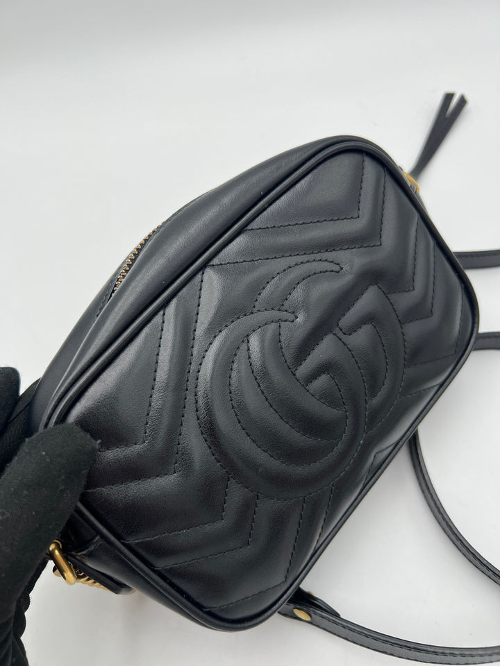 Gucci GG Marmont Black Mini Camera Bag