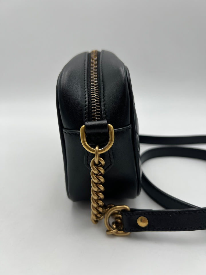 Gucci GG Marmont Black Mini Camera Bag